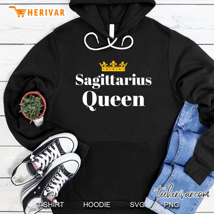 Womens Born In November December Sagittarius Queen Zodiac Hoodie