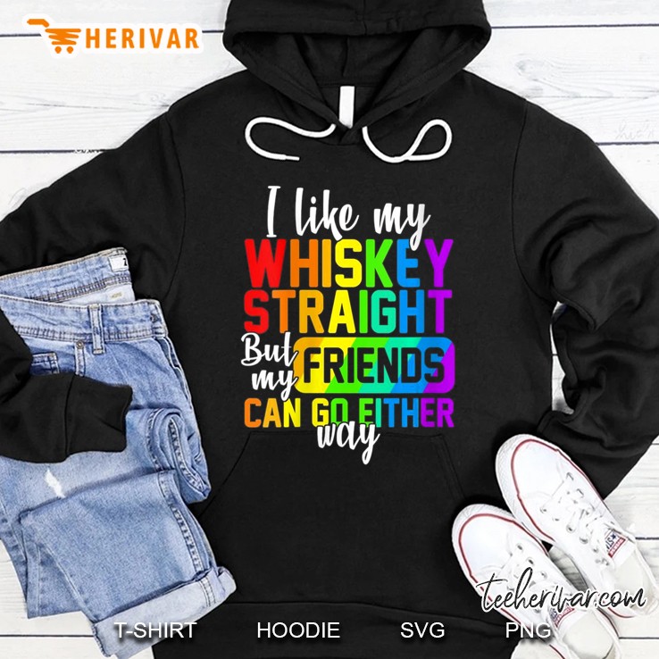 Womens I Like My Whisky Straight But My Friends Can Go Either Way V-Neck Hoodie