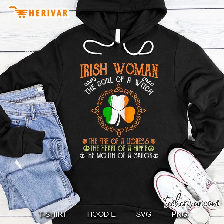 Womens Irish Woman The Soul Of A Witch Tshirt St Patrick's Day Gift Mugs