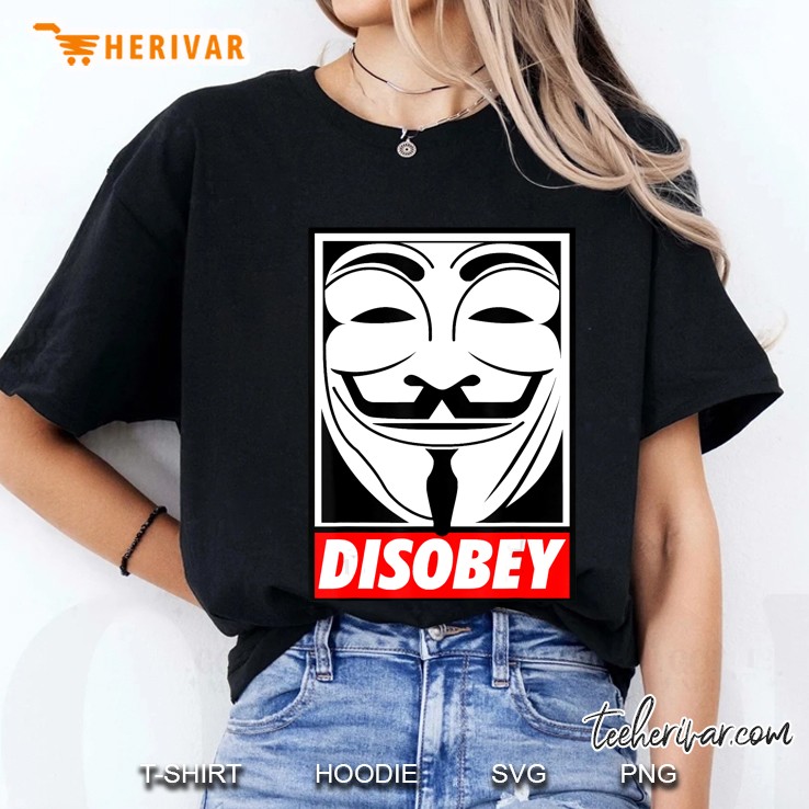Disobey Big Face Anonymous Anon Ladies Tee