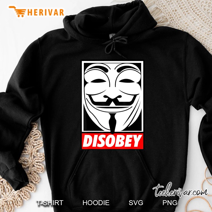 Disobey Big Face Anonymous Anon Hoodie