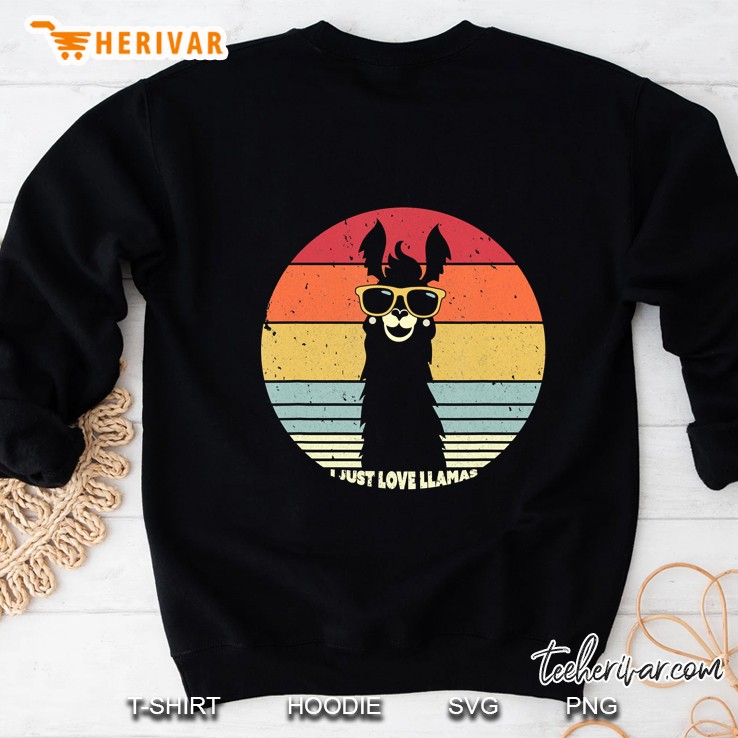I Just Love Llamas, Retro Style Llama Sweatshirt