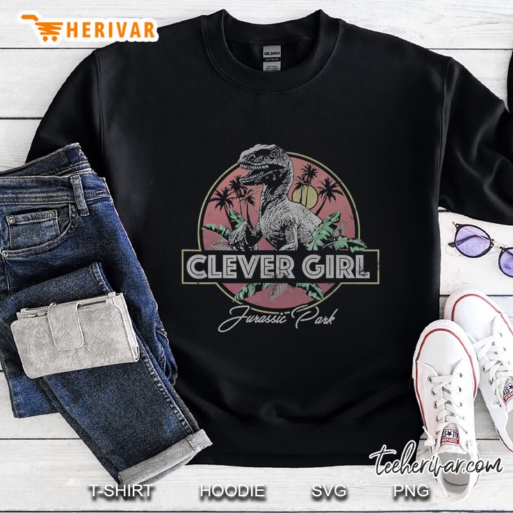 Jurassic Park Raptor Clever Girl Vintage Graphic Sweatshirt