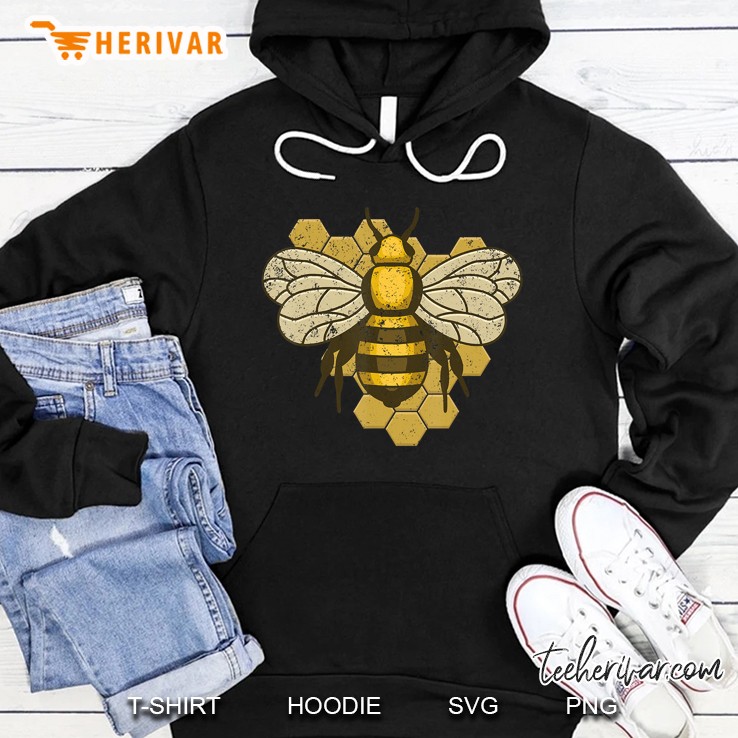Retro Beekeeper Beekeeping Bumblebee Vintage Save The Bees Hoodie