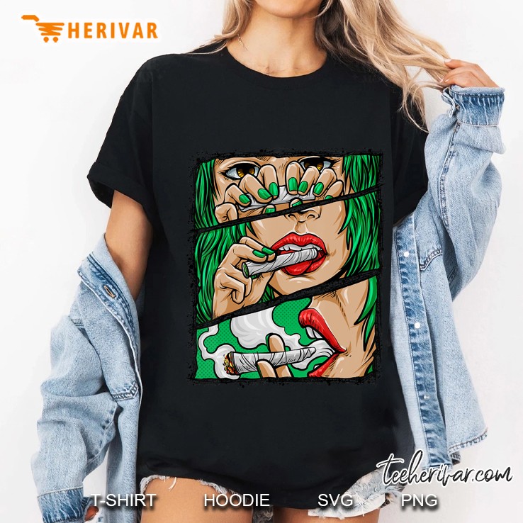 Roll It Lick It Smoke I Marijuana Pot Weed Ladies Tee