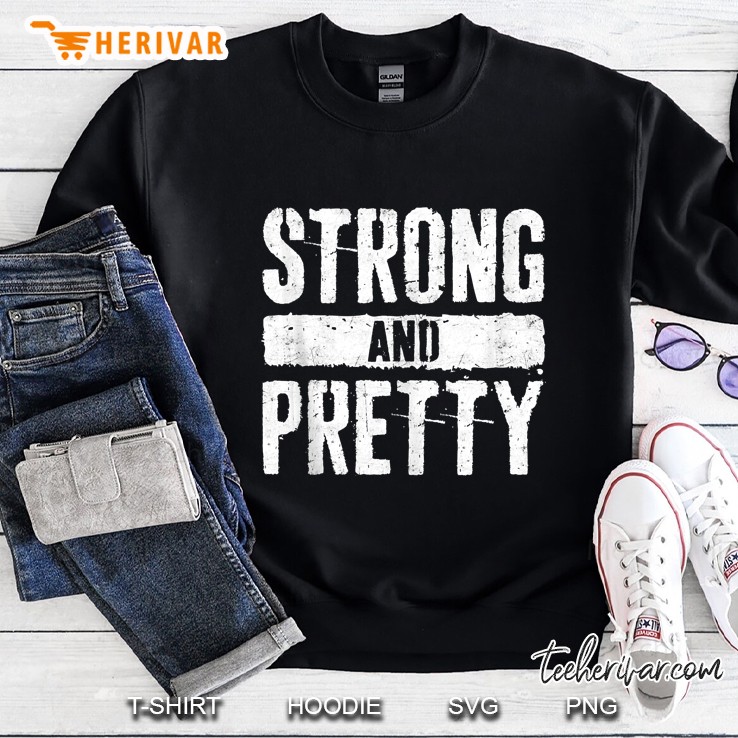 Strong And Pretty Strongman Gym Workout Gif Sweatshirt