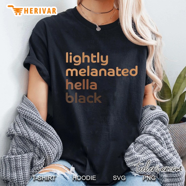 Womens Lightly Melanated Hella Black Shades African American Hoodie