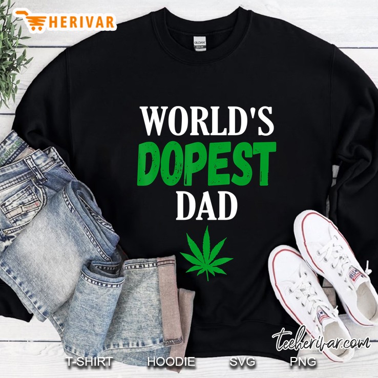 World's Dopest Dad Weed Marijuana Cannabis Funny Leaf Mugs