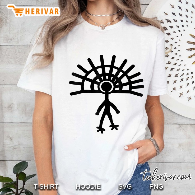 Ancient Astronaut Alien Petroglyph Cave Rock Art Tee Ladies Tee