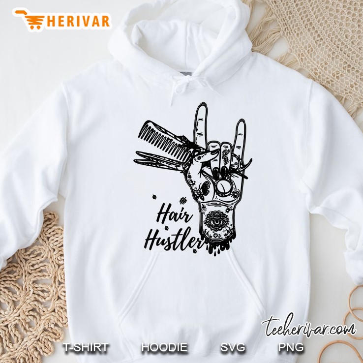 Hair Stylist Hairdresser Hair Hustler Tattoos Funny Hoodie