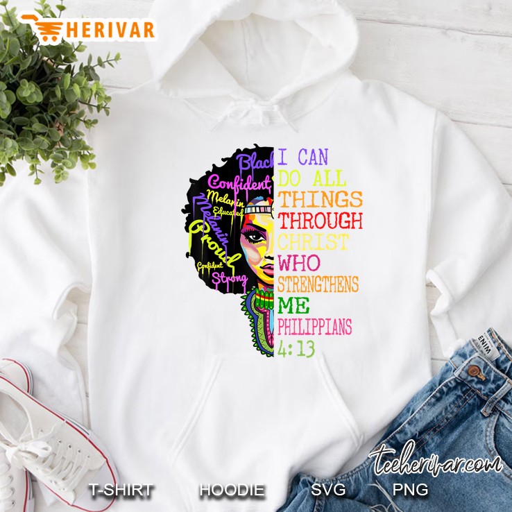 I Can Do All Through Chris Black Woman Faith Hoodie