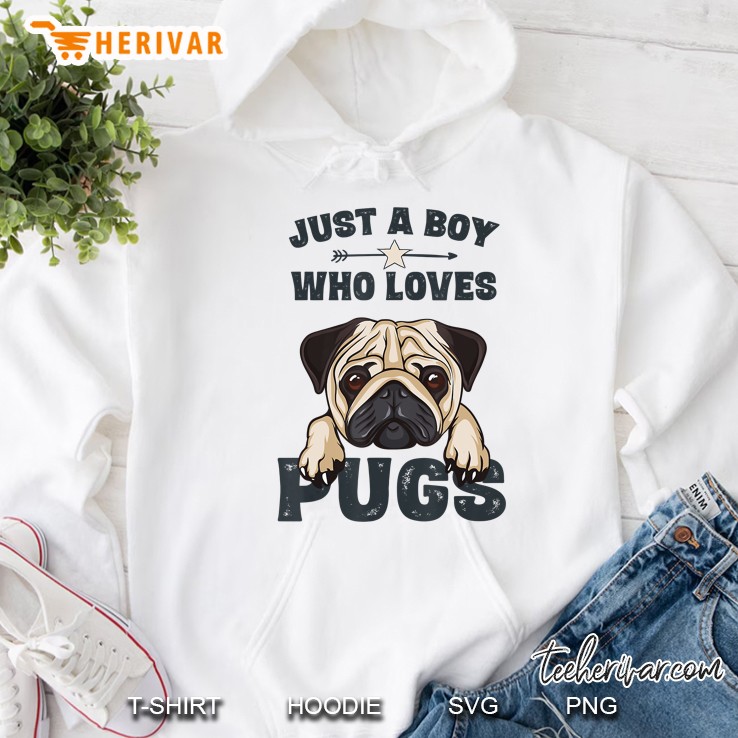Love Pugs Tshirt Funny Cute Pug Lover Saying Gift For Boys Hoodie