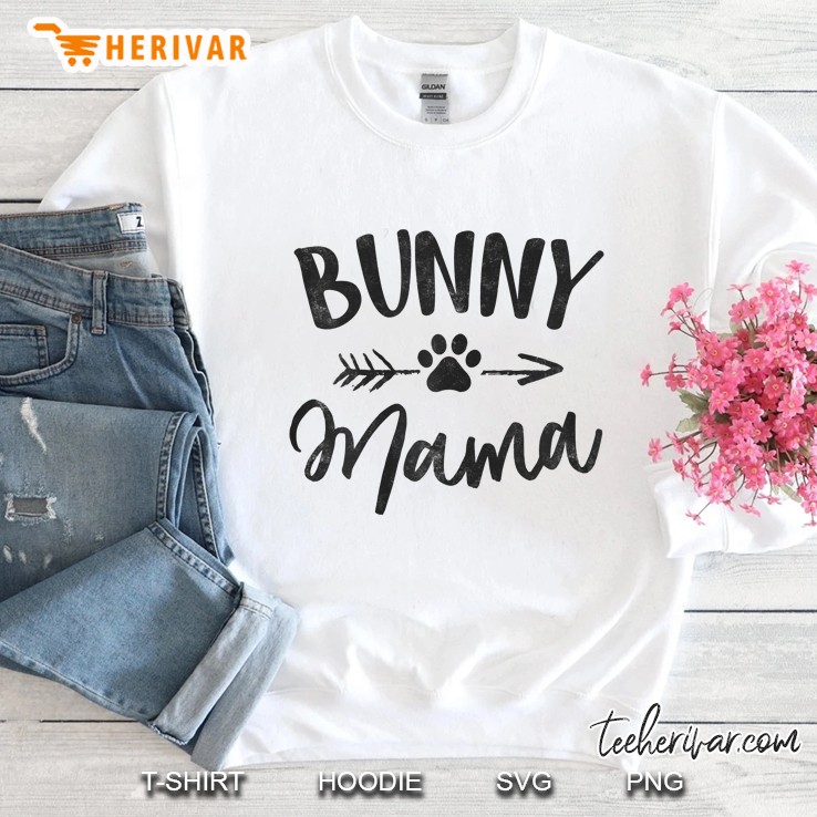 Womens Bunny Mama Animal Lovers Pet Owner Gifts Rabbit Mom Sweatshirt