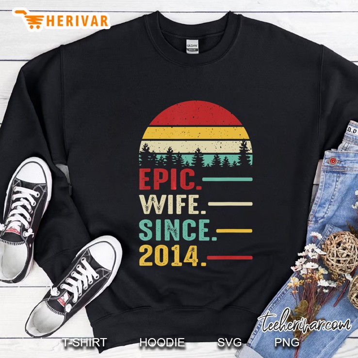 6Th Wedding Anniversary Gift Women Her Epic Wife Since 2014 Sweatshirt