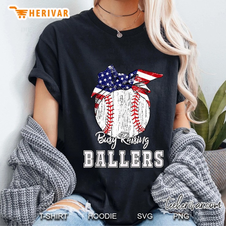 Busy Raising Ballers Baseball Tee Baseball Mom Tank Top Ladies Tee
