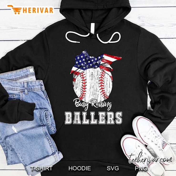 Busy Raising Ballers Baseball Tee Baseball Mom Tank Top Hoodie