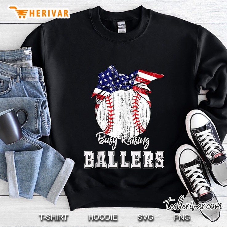Busy Raising Ballers Baseball Tee Baseball Mom Tank Top Sweatshirt