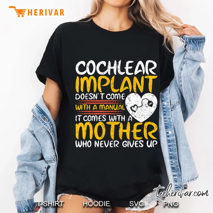 Cochlear Implant Mother Support Awareness Hearing Loss Ladies Tee
