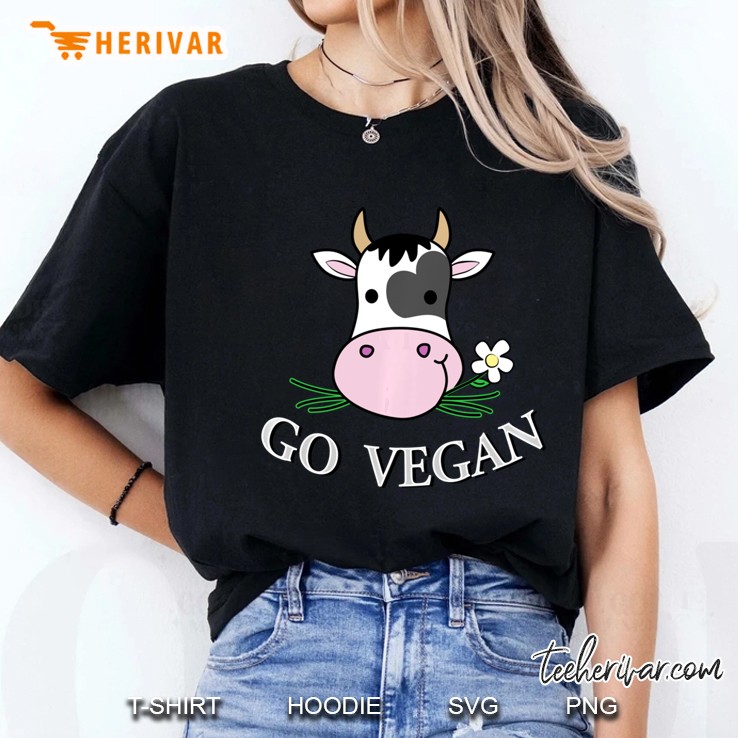 Go Vegan Cute Cow Hoodie