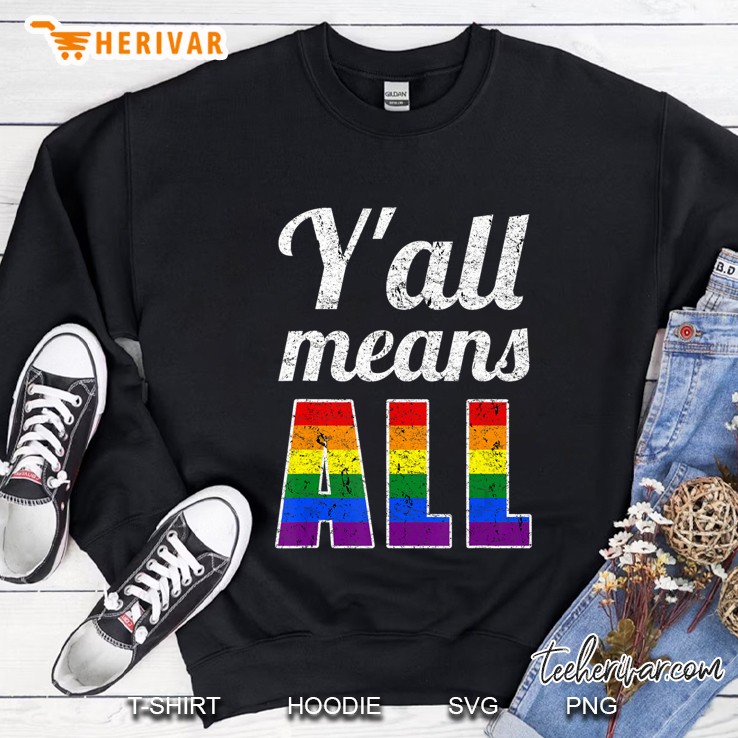 Lgbt Y'all Means All - Lesbian Gay Rainbow Pride Vintage Mugs