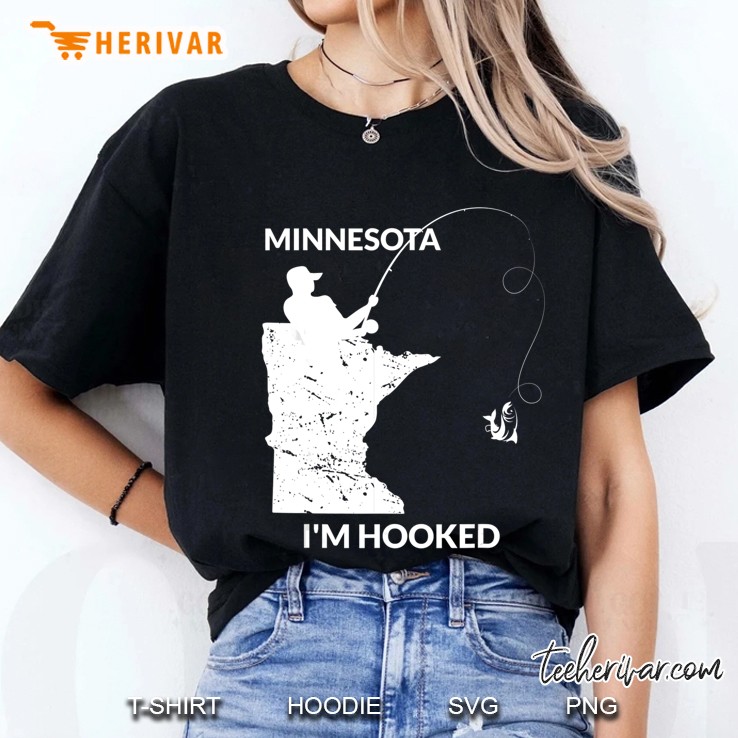 Mn Minnesota Fishing Gift For Fishermen And Anglers Hoodie