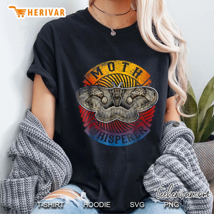 Moth Whisperer Silhouette Shirt Night Butterfly Moth Lover Ladies Tee
