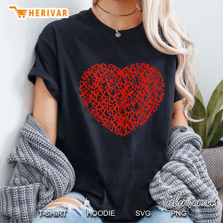 Stroke Awareness Red Ribbon Heart Support Survivor Fighter Hoodie