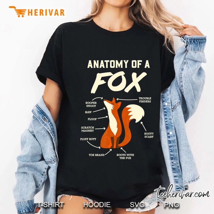Anatomy Of A Fox For A Furry Fandom Fan Ladies Tee
