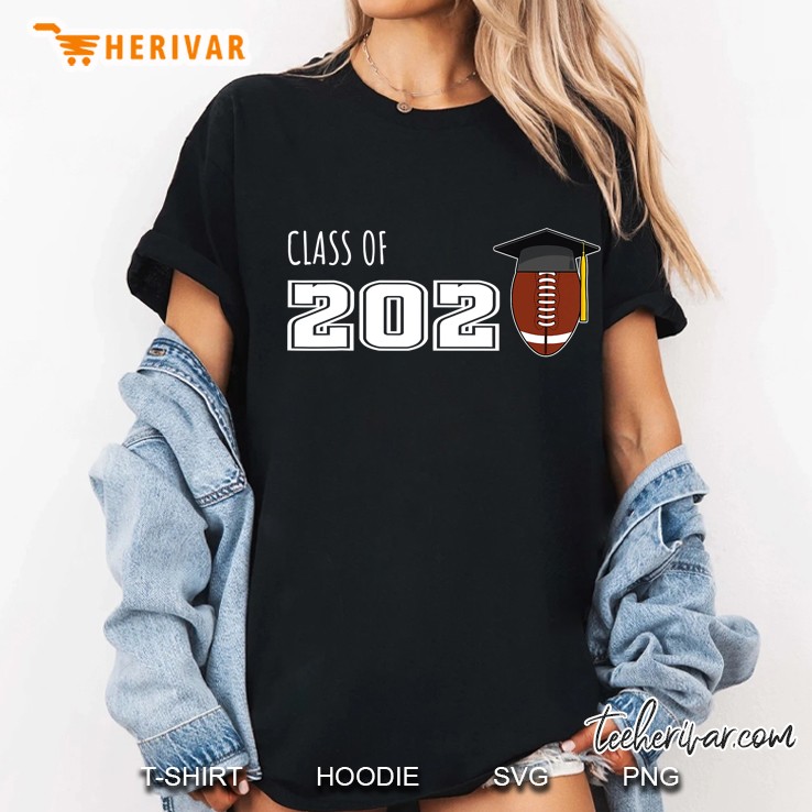 Class Of 2020 Football Senior Player College Graduation Ladies Tee