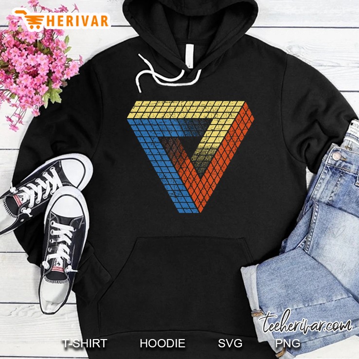 Cube Triangle Optical Illusion Hoodie