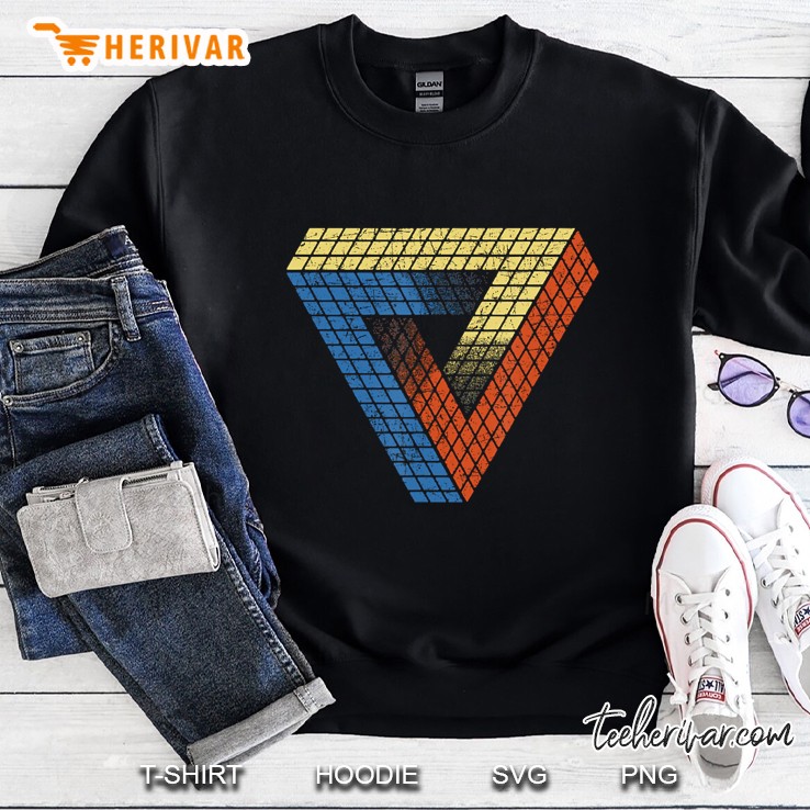 Cube Triangle Optical Illusion Sweatshirt