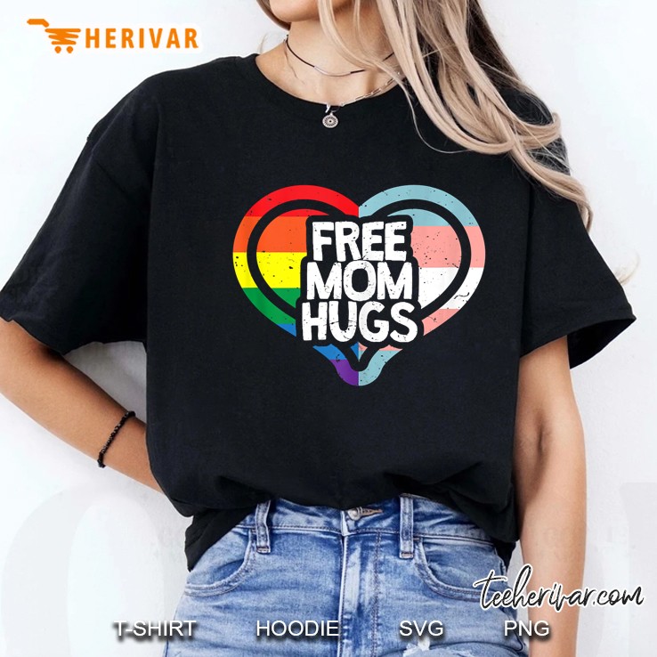 Free Mom Hugs Rainbow Pride Hoodie