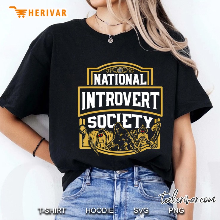 Funny Bigfoot Mothman Nessie - National Introvert Society Ladies Tee