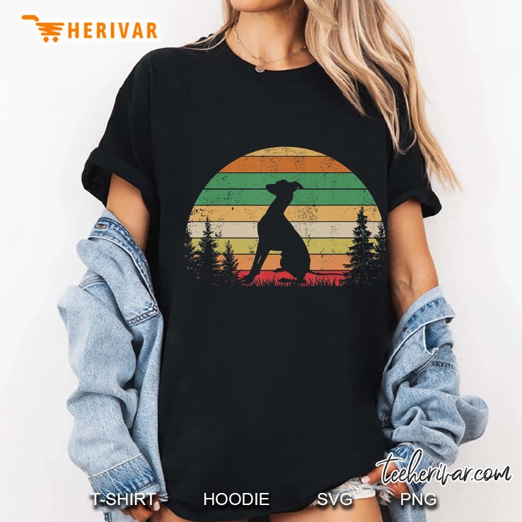 Italian Greyhound Vintage Silhouette 60S 70S Retro Dog Gift Ladies Tee