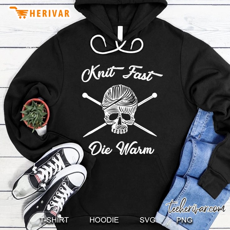 Knit Fast Die Warm Knitting Skull Hoodie