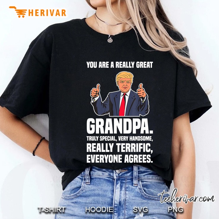 Mens You Are A Really Great Grandpa Funny Trump Ladies Tee