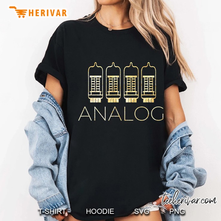 Retro Style Audiophile, Analog Tube Amp Music Ladies Tee