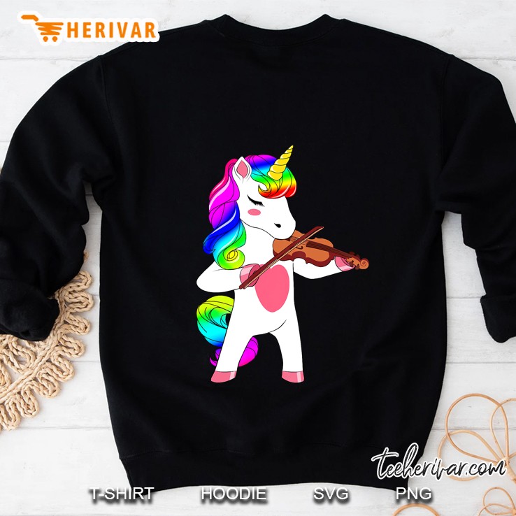 Unicorn Playing Violin Fiddle Sweatshirt