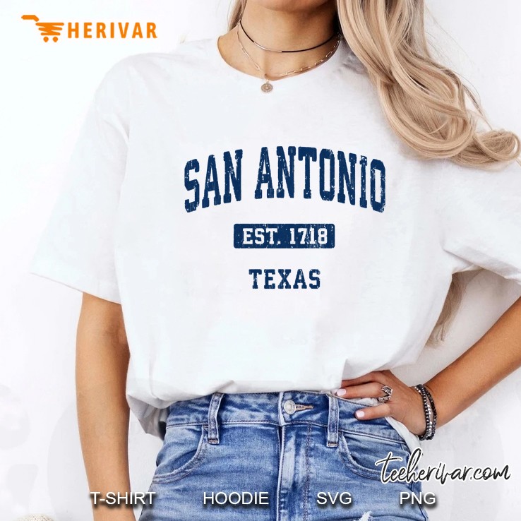 San Antonio Texas Tx Vintage Athletic Sports Design Pullover Ladies Tee