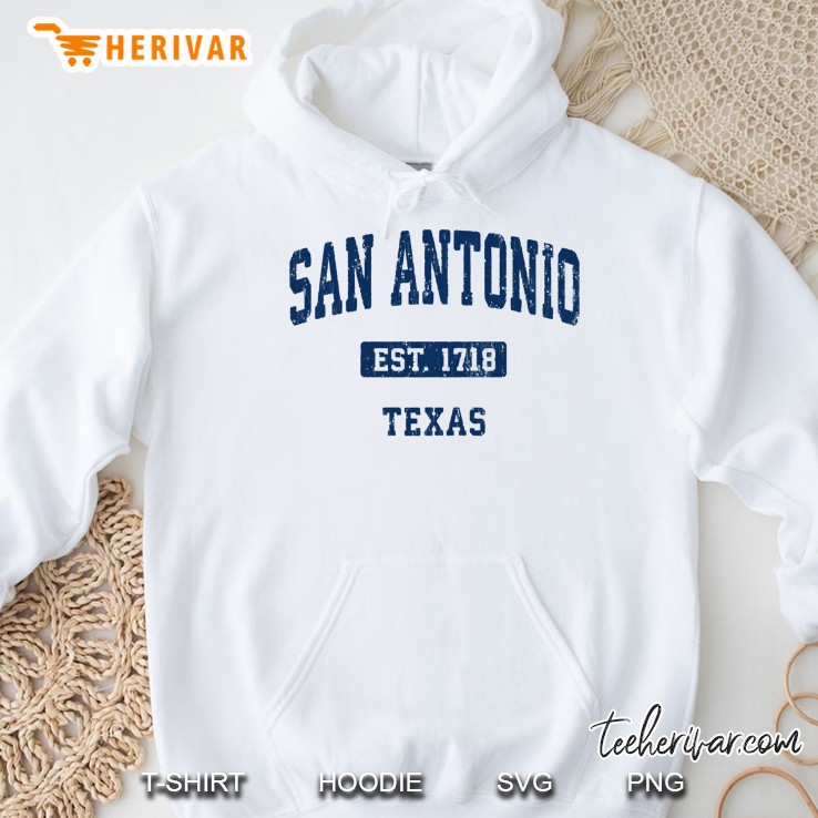 San Antonio Texas Tx Vintage Athletic Sports Design Pullover Hoodie