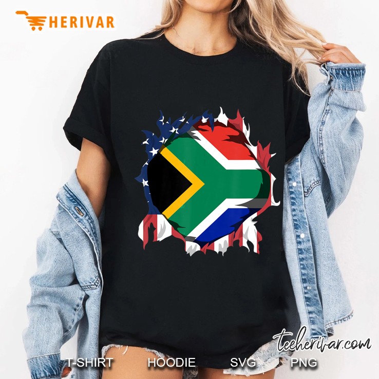 American Grown With African Roots Flag Ladies Tee