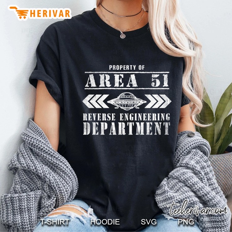 Area 51 Reverse Engineering Department Ufo Alien Ladies Tee