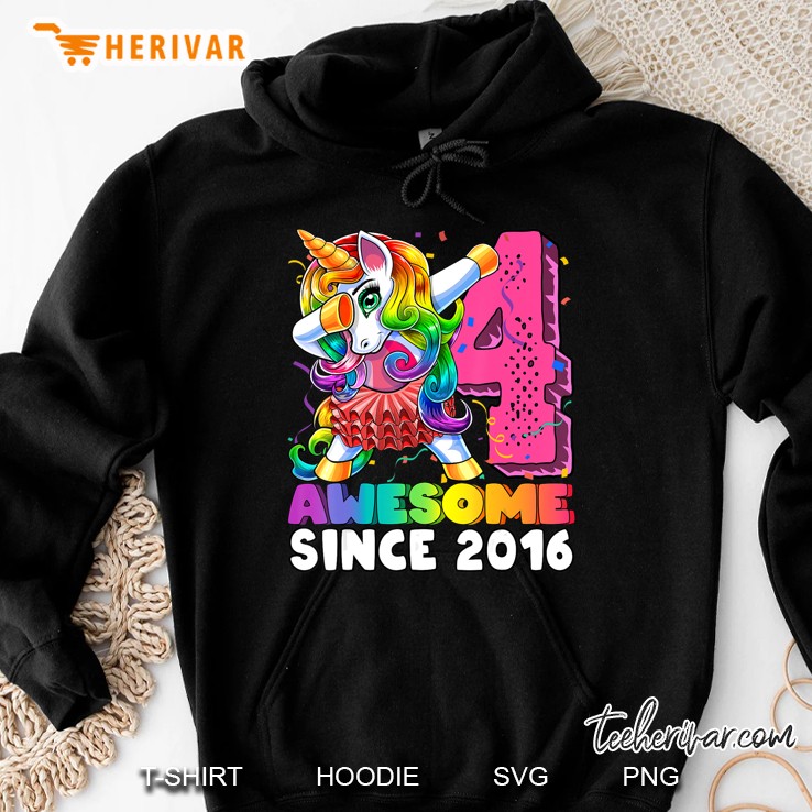 Awesome Since 2016 Dabbing Unicorn Tutu 4Th Birthday Gift Mugs