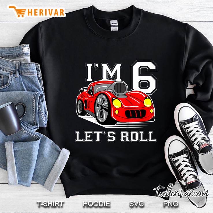 Kids Race Car 6Th Birthday 6 Year Old Racing Car Driver Gift Sweatshirt