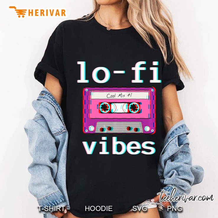 Low Fidelity Music Graphic Aesthetic Tape Lo-Fi Vibes Print Pullover Hoodie