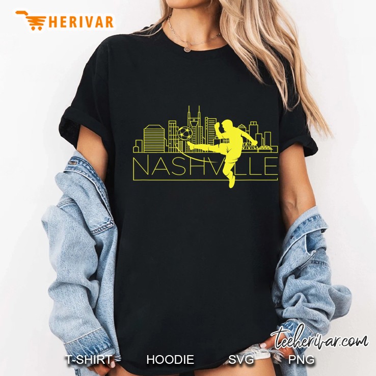 Nashville Soccer City Skyline Ladies Tee