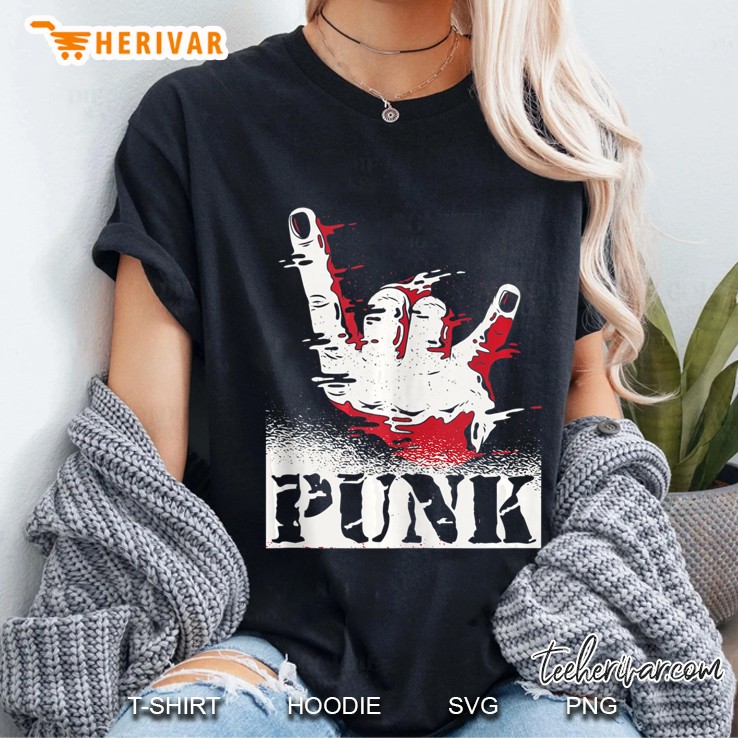 Punk Rock Metalhead Headbanger Metalhand Rocker Festival Ladies Tee