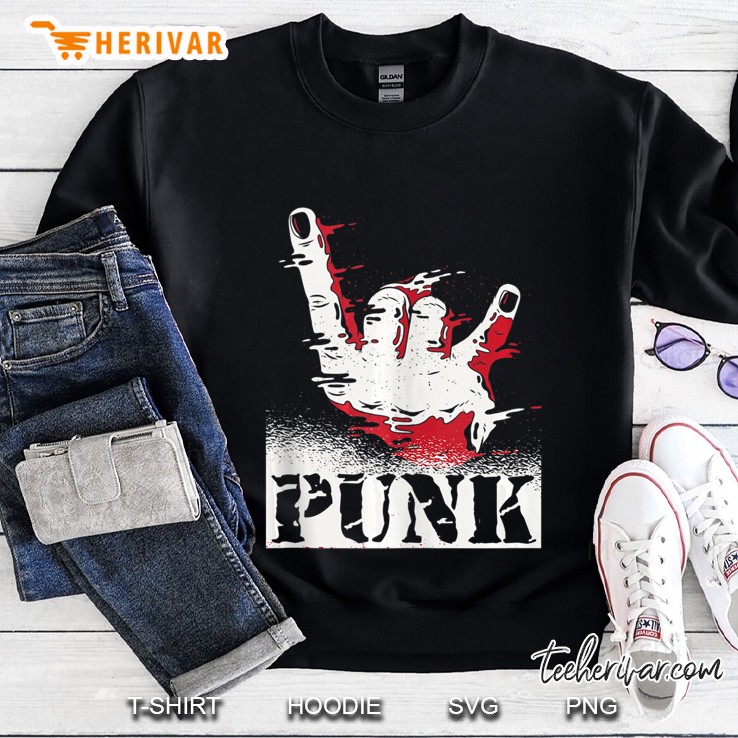 Punk Rock Metalhead Headbanger Metalhand Rocker Festival Sweatshirt