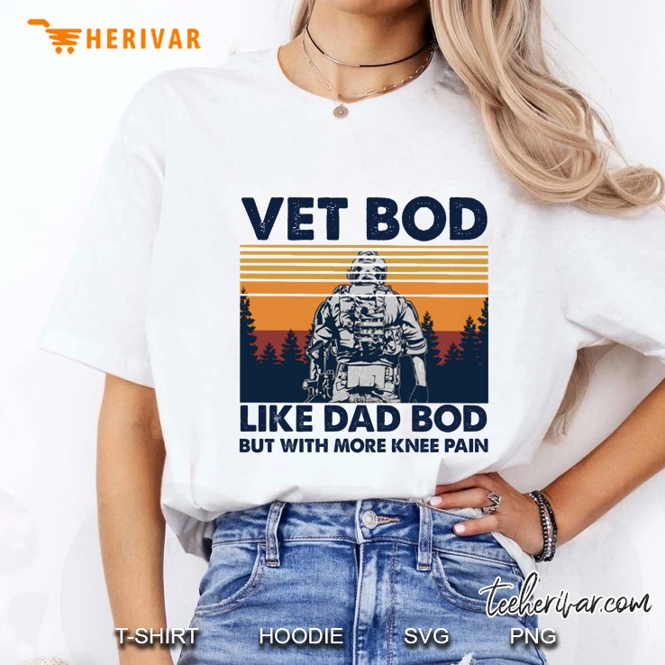 Vet Bod Life Dad Bod But With More Knee Pain Vintage Version Hoodie