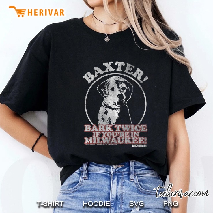 Anchorman Baxter Bark Twice Portrait Ladies Tee